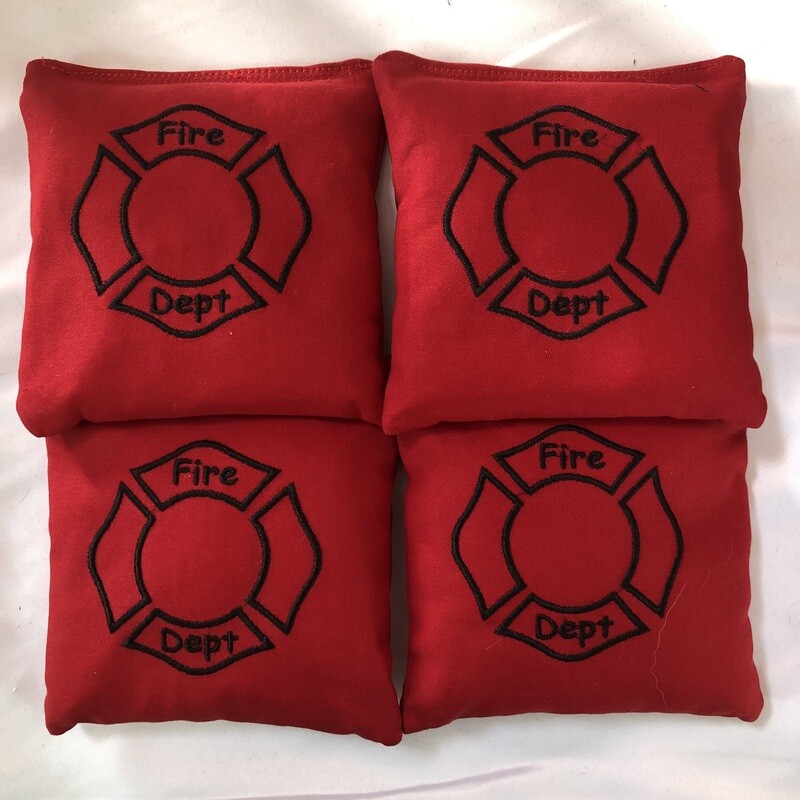 Fire Dept. Embroidered set of 4 Bags