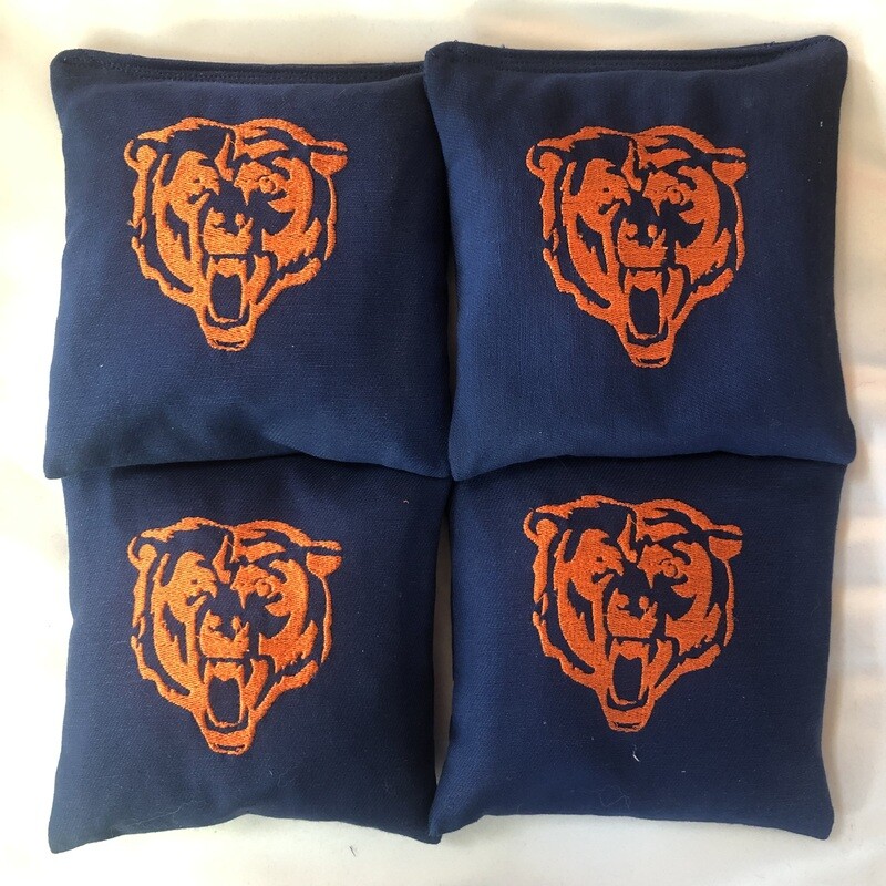 Chicago Bears Embroidered Set of 4 Bags