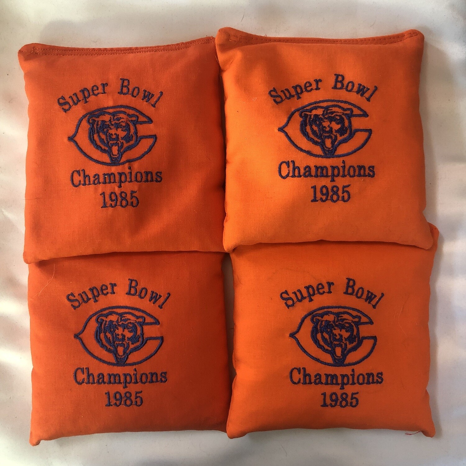 Chicago Bears Embroidered super bowl 1985 Set of 4 Bags