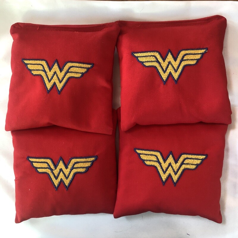 Wonder Woman Embroidered Set of 4 Bags
