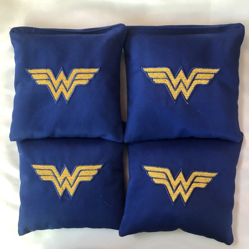 Wonder Woman Embroidered Set of 4 Bags