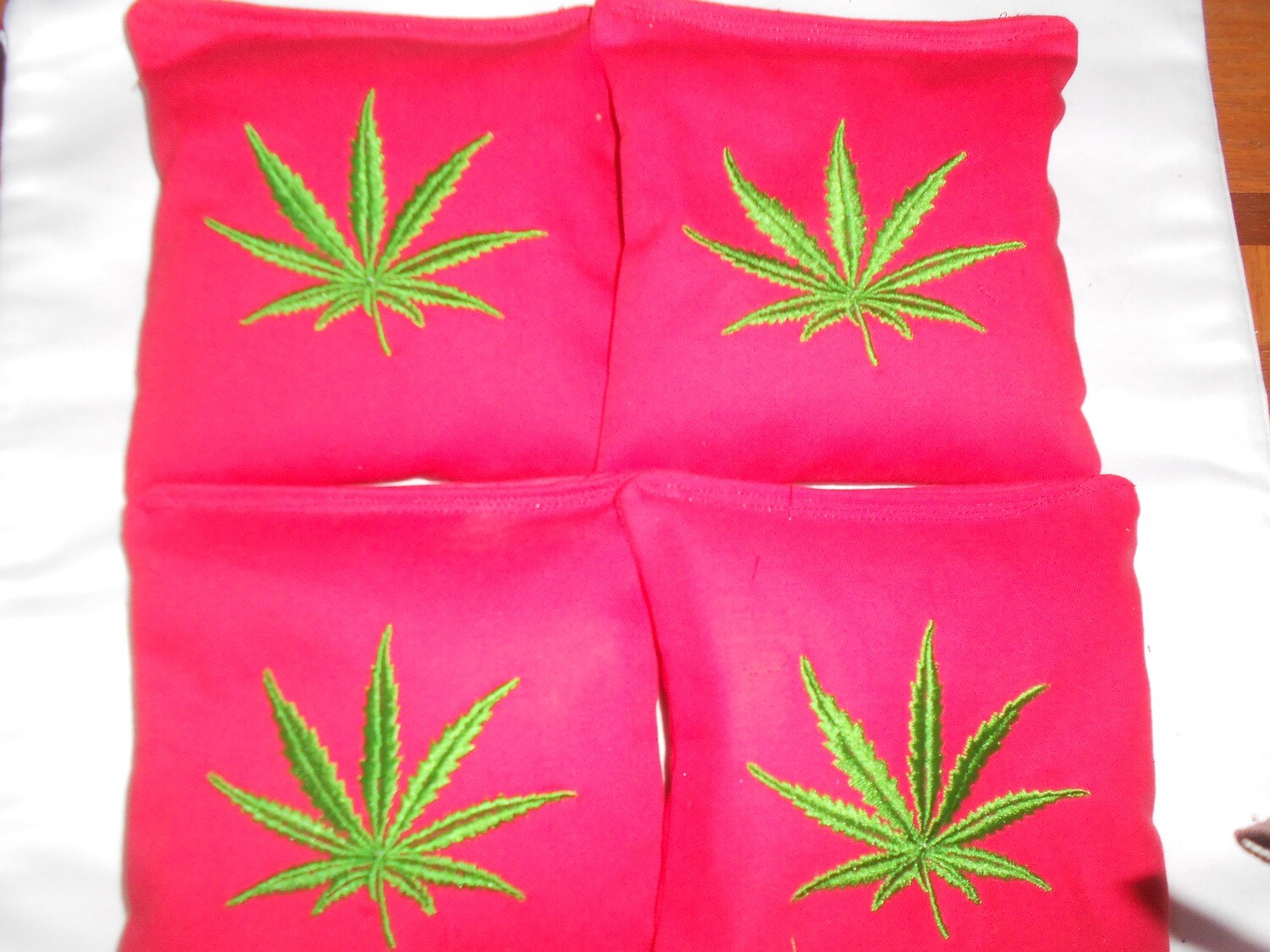 Embroidered Marijuana  Set of 4 bags