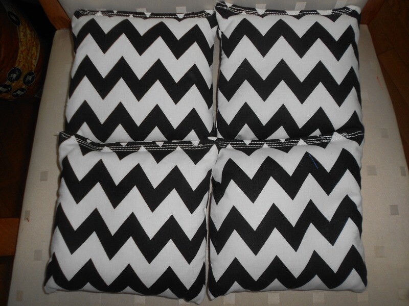 Black Chevron Set of 4 bags