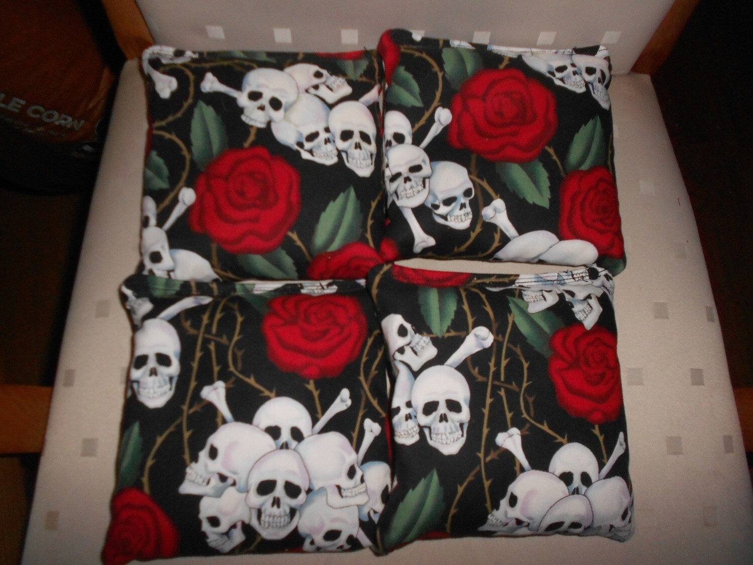 Skulls and Roses Set of 4 bags