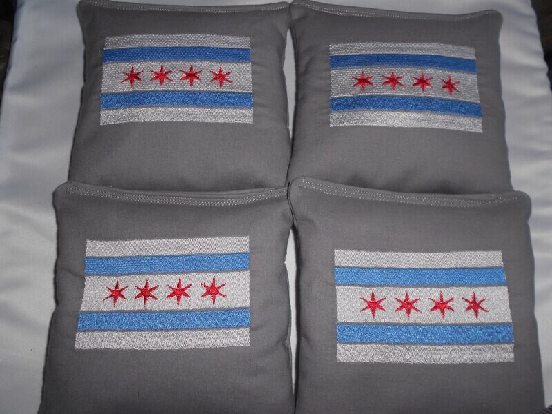 Chicago Flag Set of 4 bags