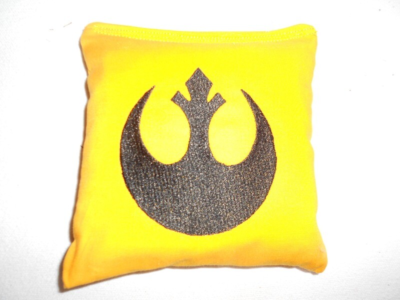 Embroidered Gold and  black Rebel Set of 4 Bags