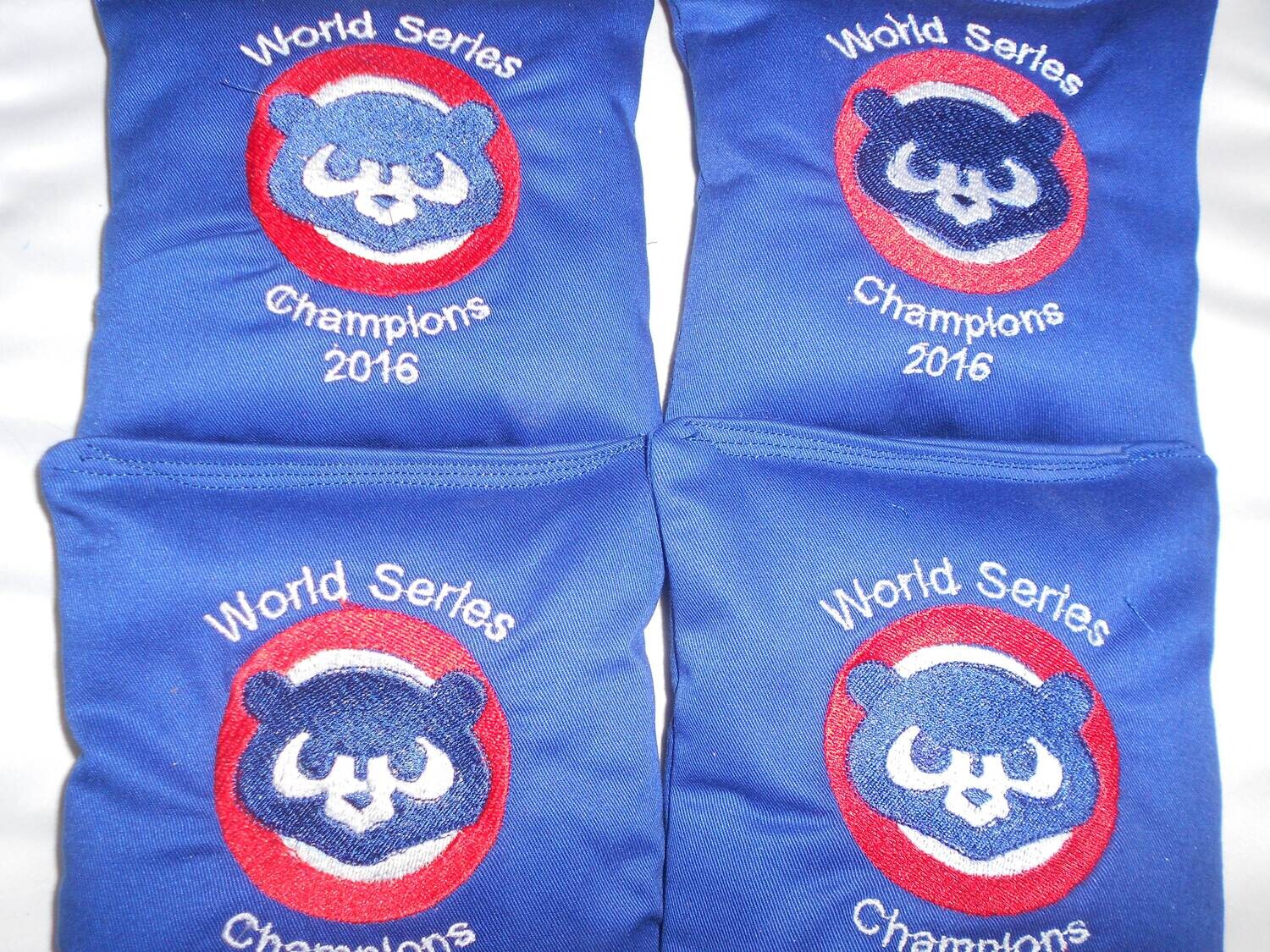 Chicago Cubs World Series  Embroidered Set of 4 Bags