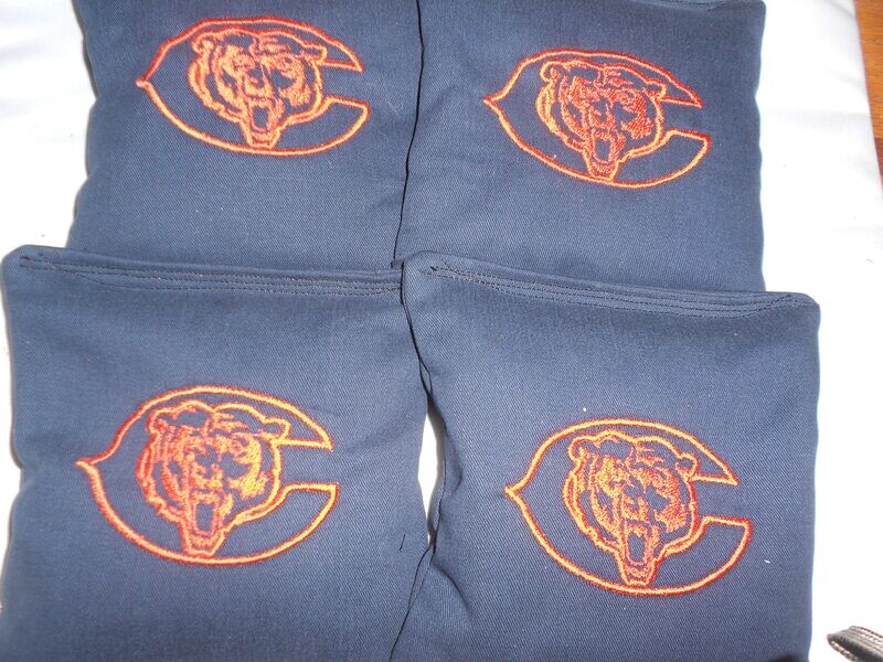 Chicago Bears Embroidered Set of 4 Bags
