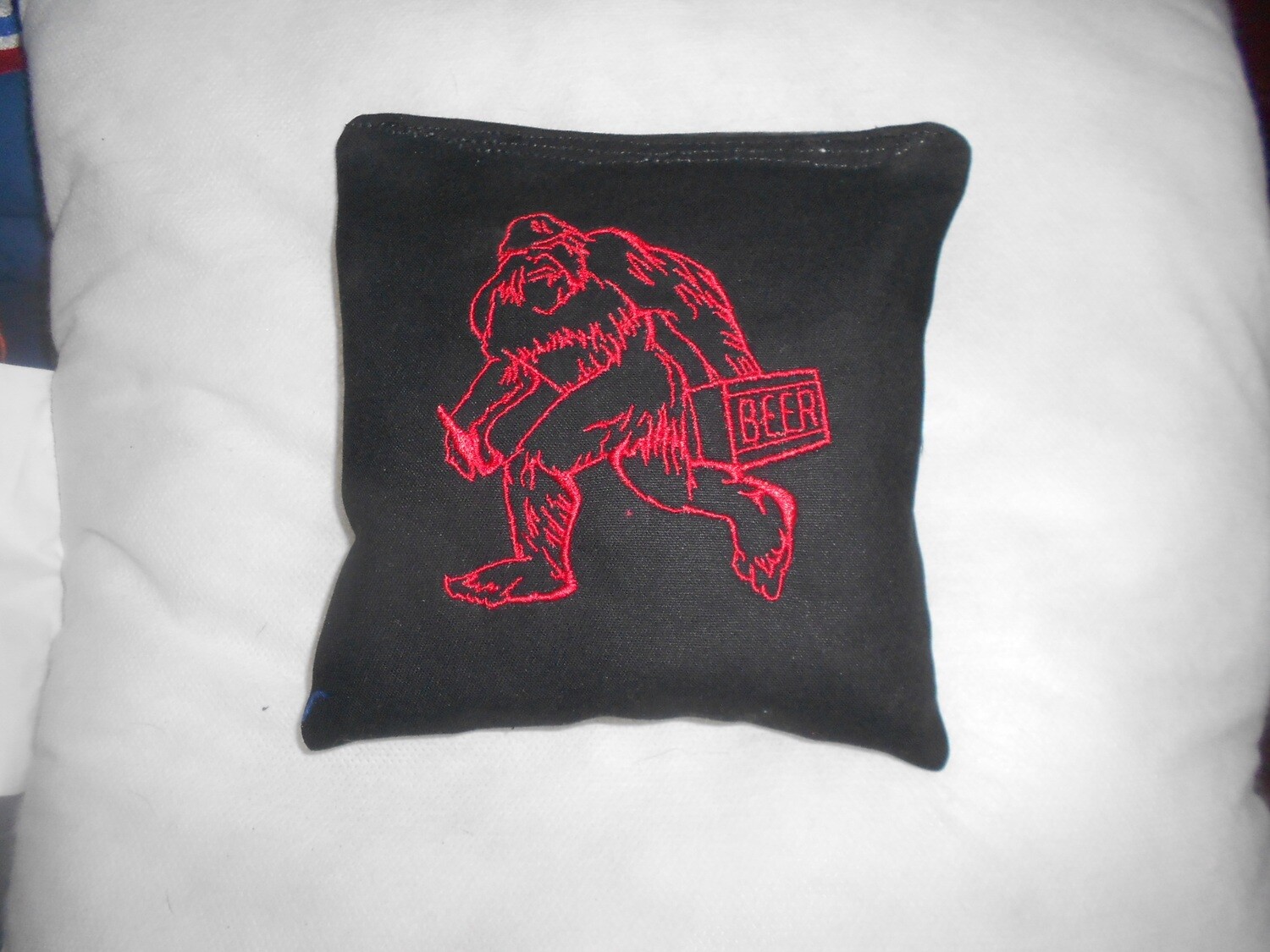 Yeti with Beer Embroidered set of 4 Bags