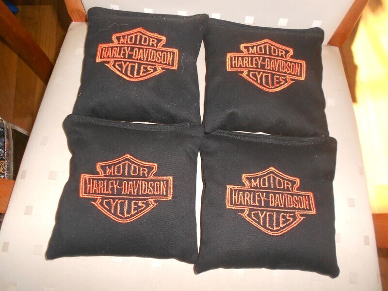 Harley Black Embroidered Set of 4 bags