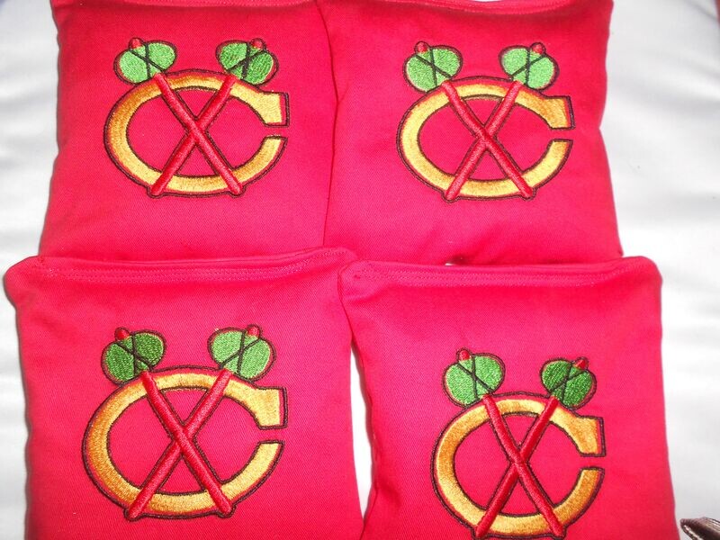 Chicago Blackhawks Embroidered Set of 4 Bags