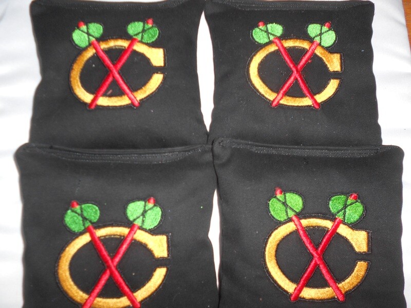 Chicago Blackhawks Embroidered Set of 4 Bags
