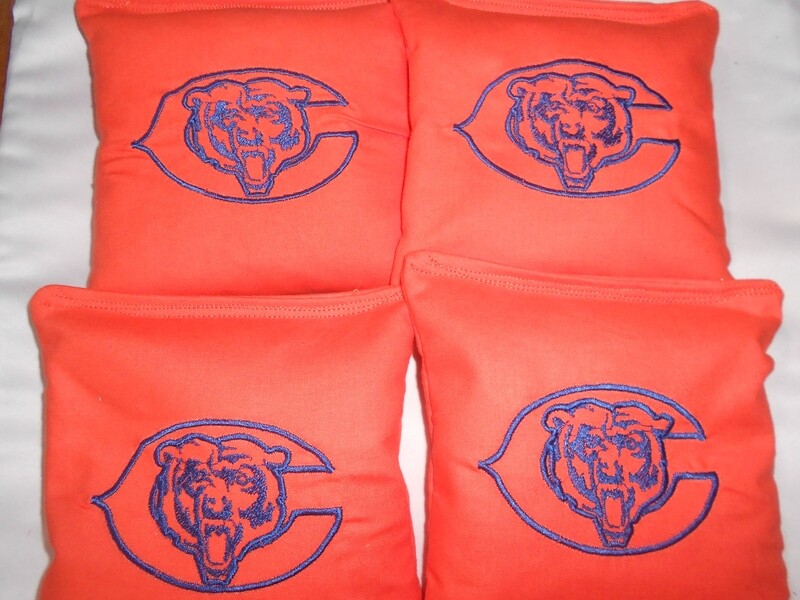 Chicago Bears Embroidered Set of 4 Bags
