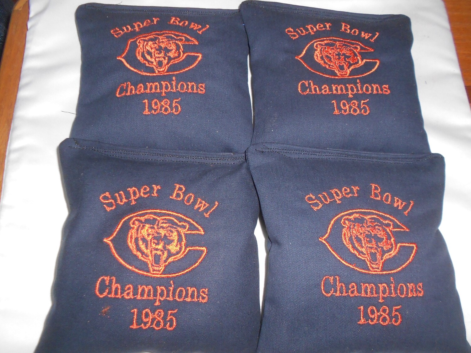 Chicago Bears Embroidered super bowl 1985 Set of 4 Bags