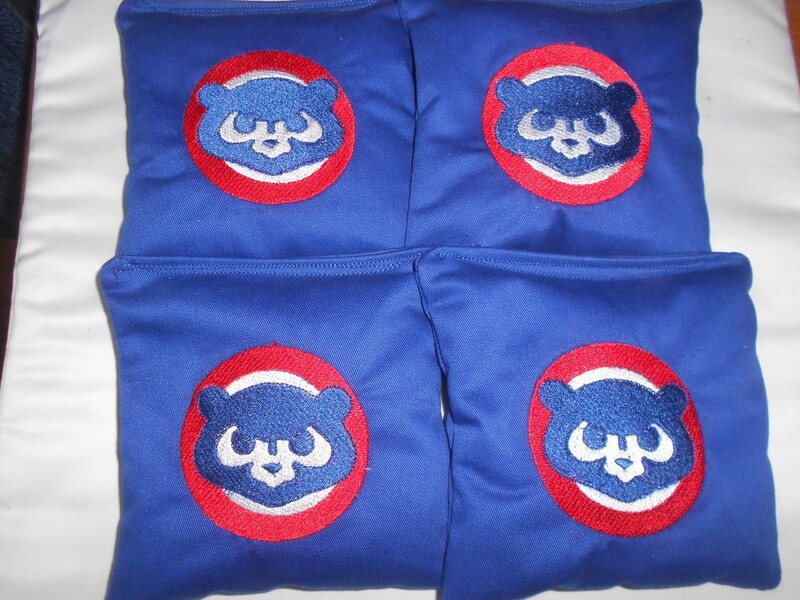 Chicago Cubs Embroidered Set of 4 Bags