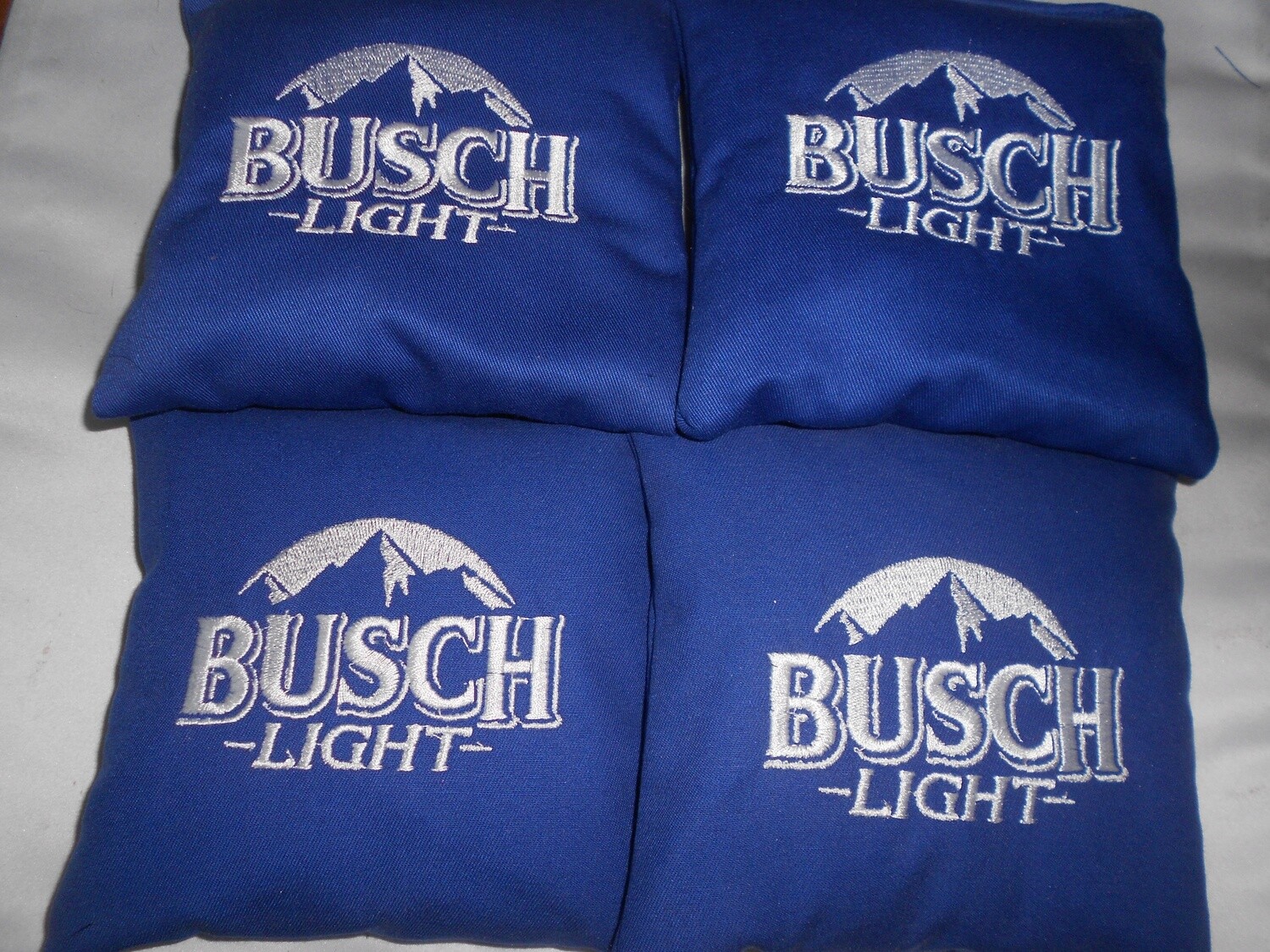 Busch Light Embroidered set of 4 Bags
