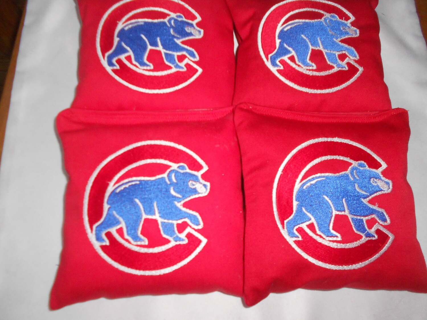 Chicago Cubs Bear Embroidered  set of 4 Bags
