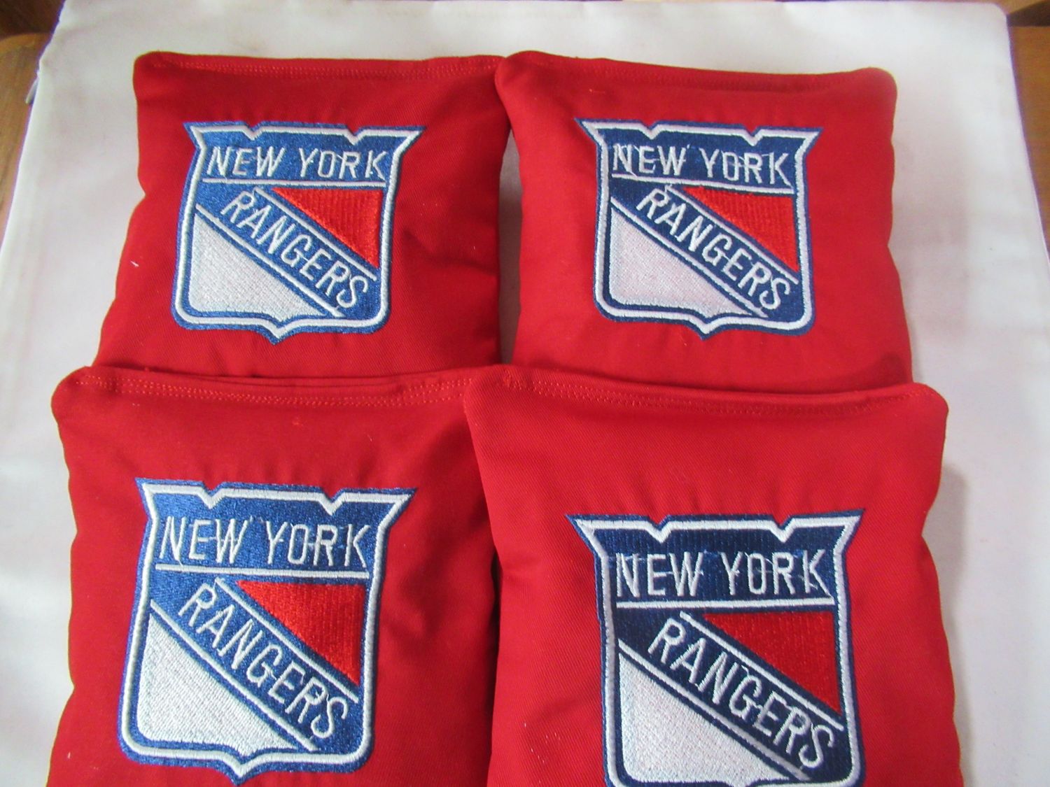 N Y Rangers Embroidered Set of 4 Bags