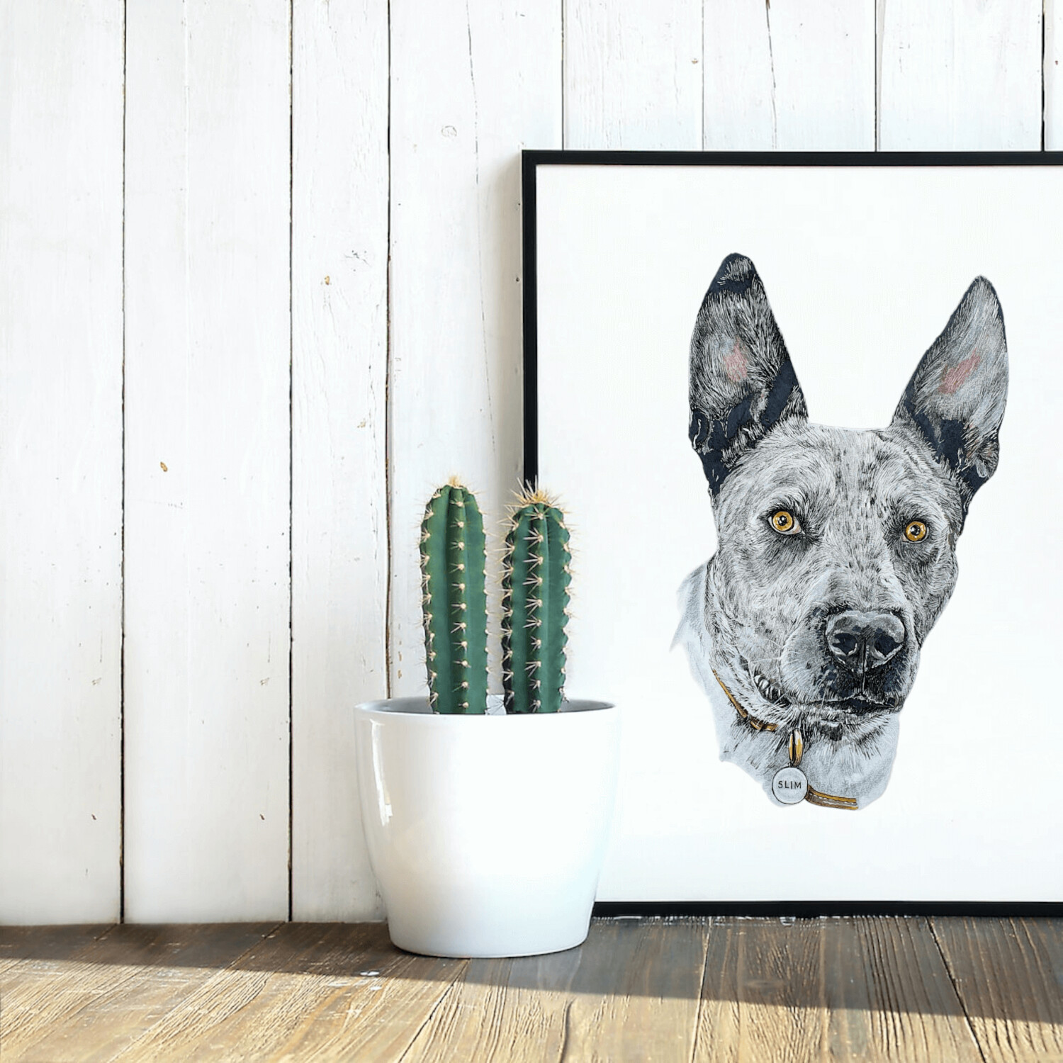 CUSTOM PORTRAIT  in Frame 42 cm x 59cm  A3 Frame & Matt Board A4 Boarder