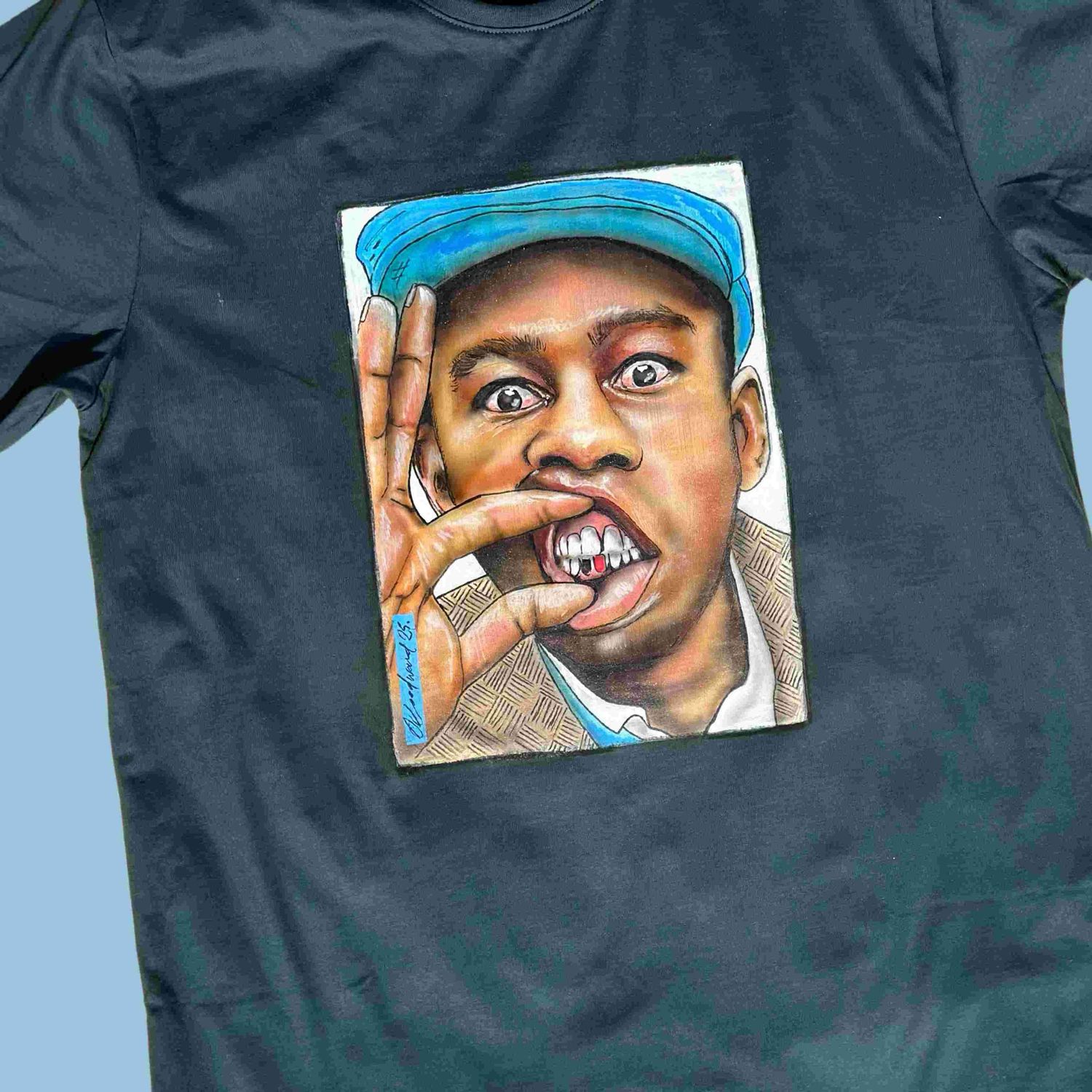 Tyler The Creator Airbrushed Hand Painted Wearable Art T Shirts Variety Of Sizes And Coloured Tees