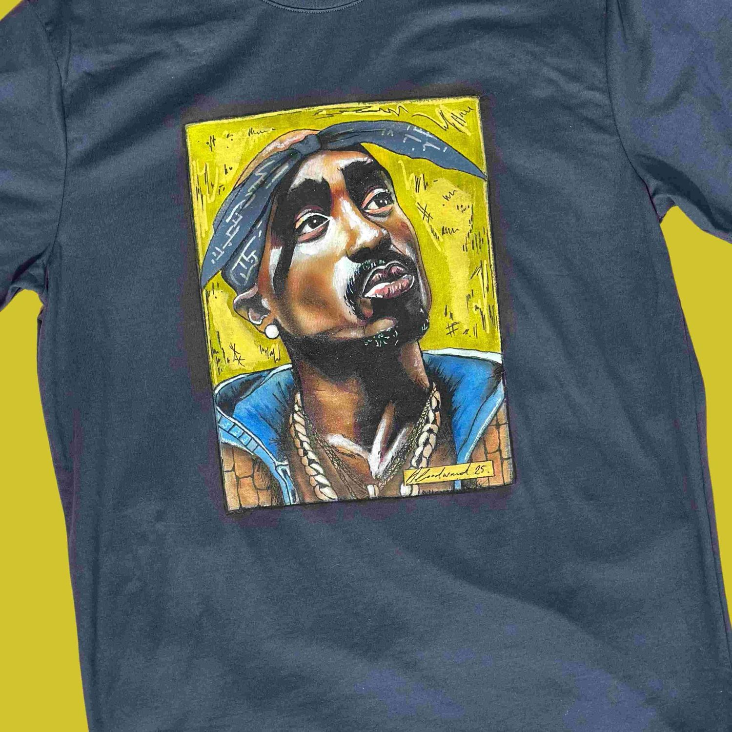 Tupac Airbrushed Hand Painted Wearable Art T Shirts Variety Of Sizes And Coloured Tees