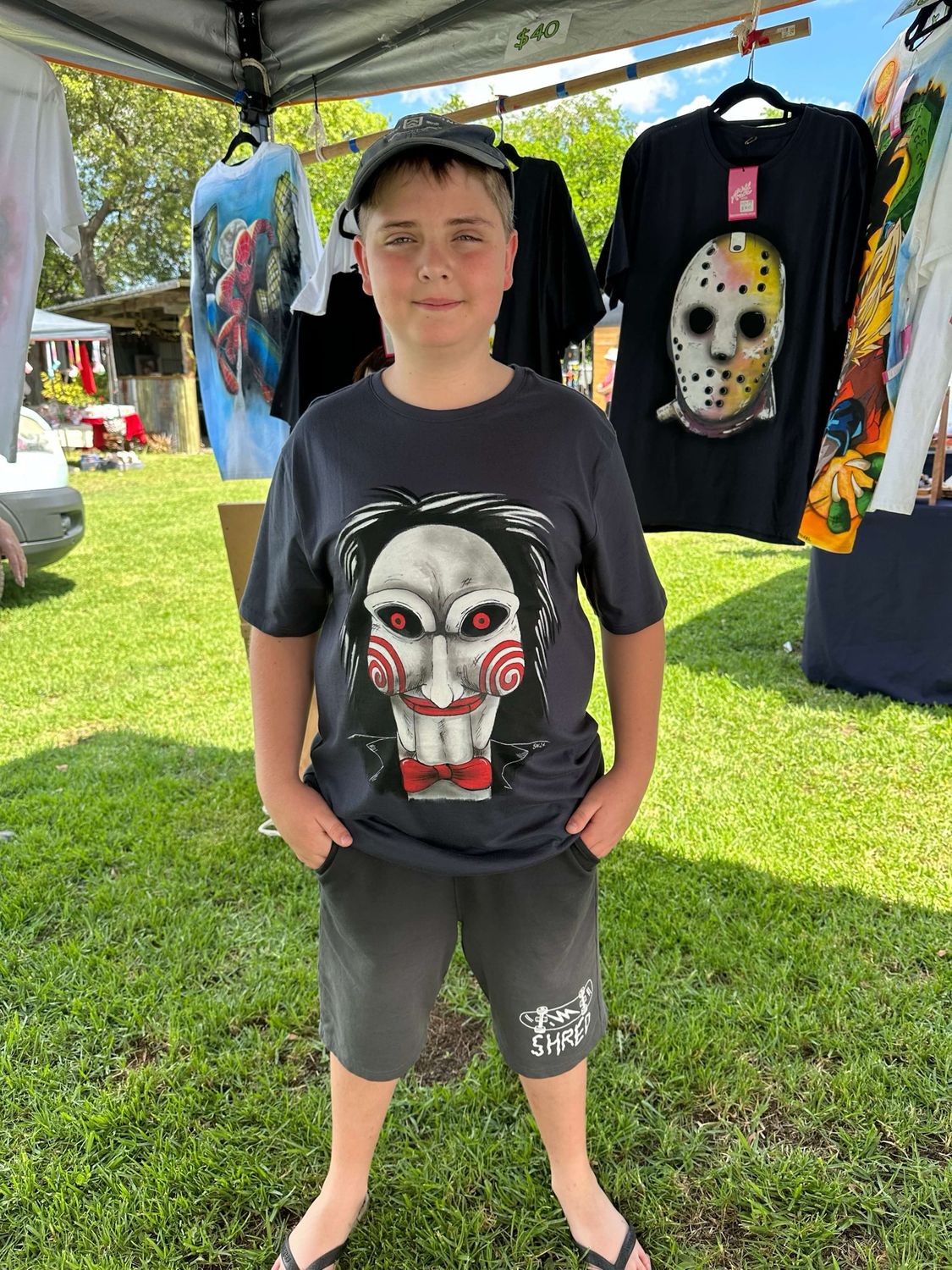 Saw Horror Airbrushed Handpainted Custom Wearable Art Variety Of Size & Colour