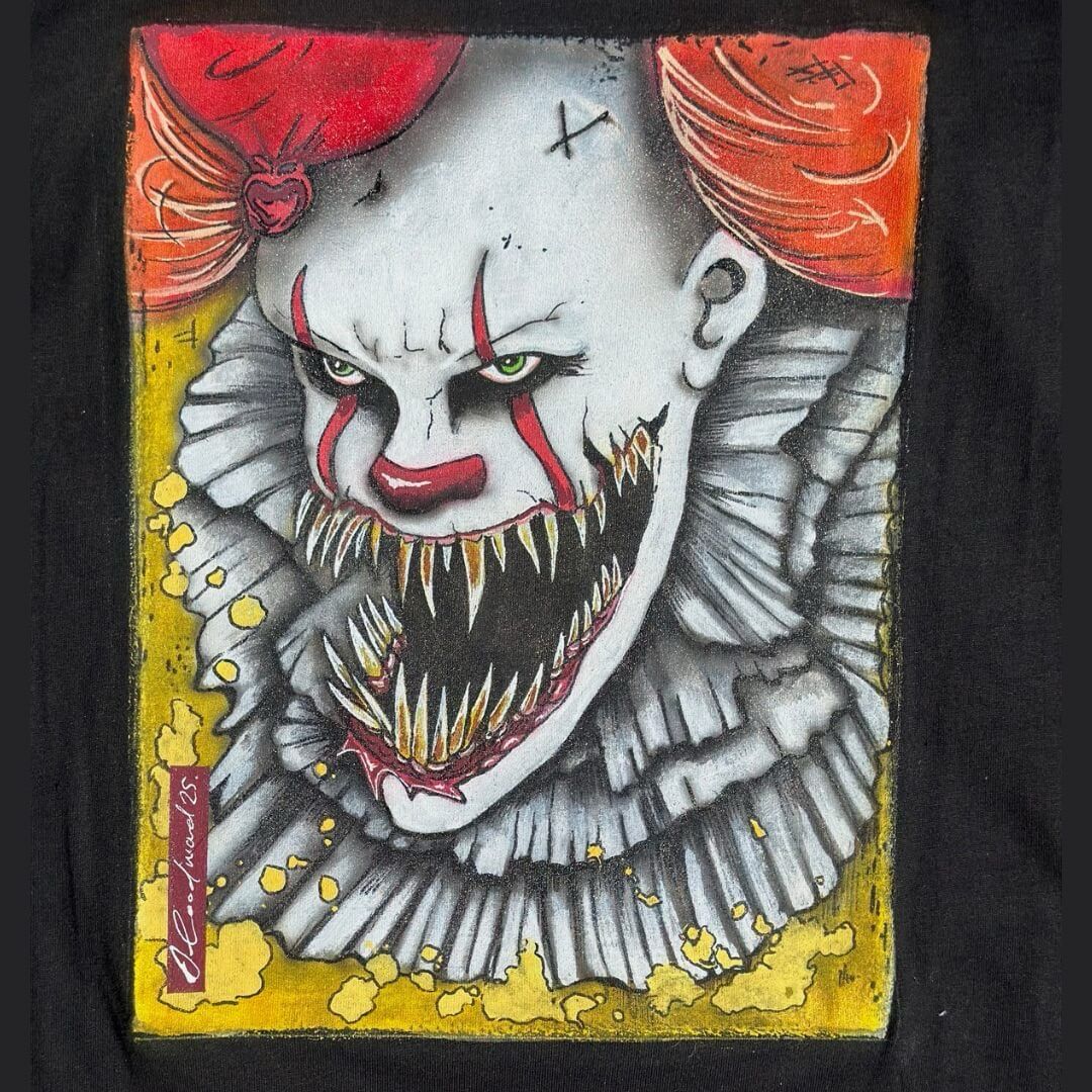 Penny Wise Airbrushed Hand Painted Wearable Art T Shirts Variety Of Sizes And Coloured Tees
