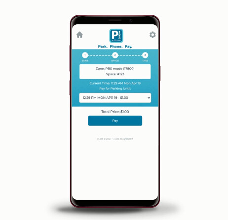 P-123 Parking App - Phone Payment