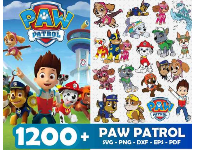 1000+ Paw Patrol SVG Bundle 3.0 svg eps png dxf files