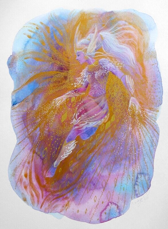 Aquarelle originale - Athena