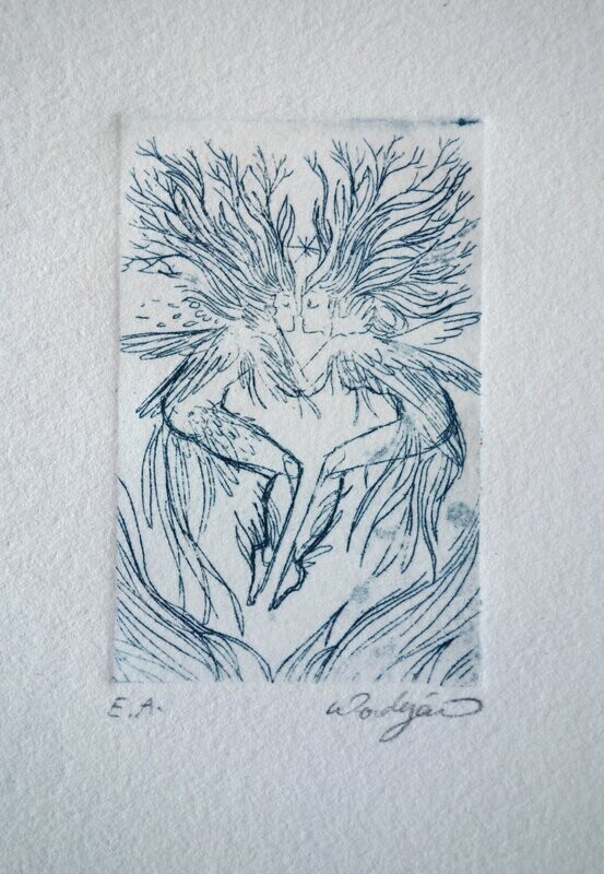 Estampe - Flammes -