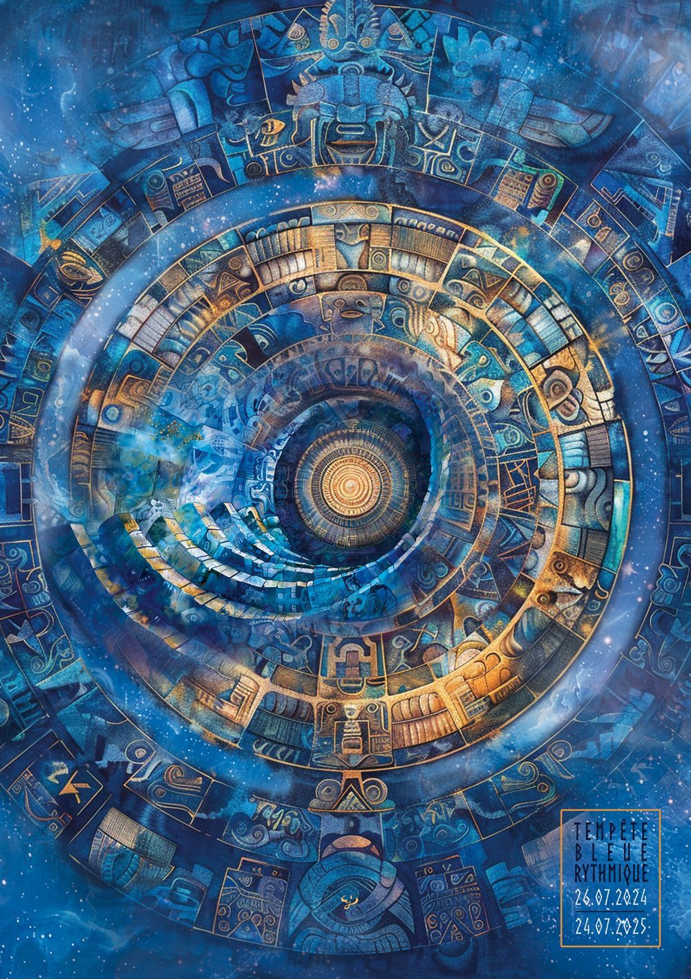 Tempête  Bleue Rythmique - Affichette