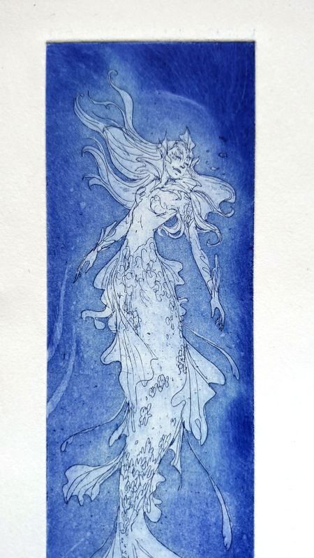 Eau-forte & aquatinte Sirène des Abysses