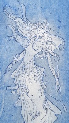 Eau-forte & aquatinte Sirène des Abysses Eau-forte & aquatinte Sirène des Abysses