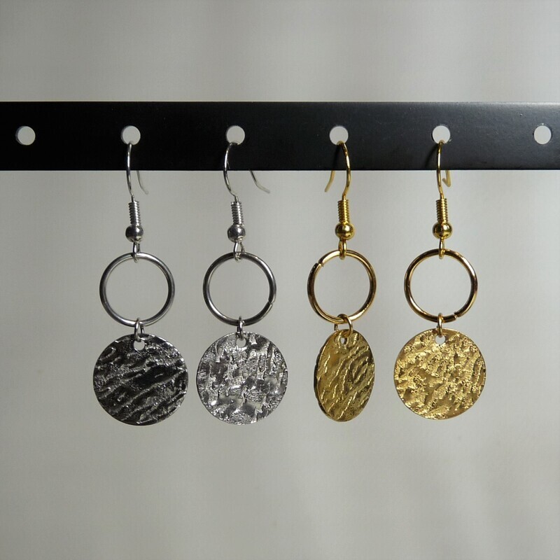 BOUCLES D'OREILLES Céline - Géométriques mini rondes Texture