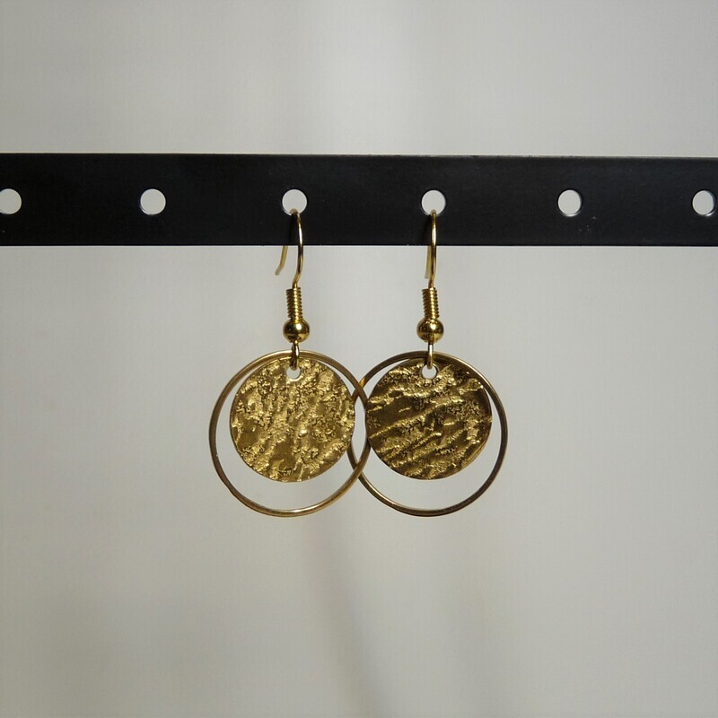 BOUCLES D'OREILLES Céline - Géométriques Rond/Texture