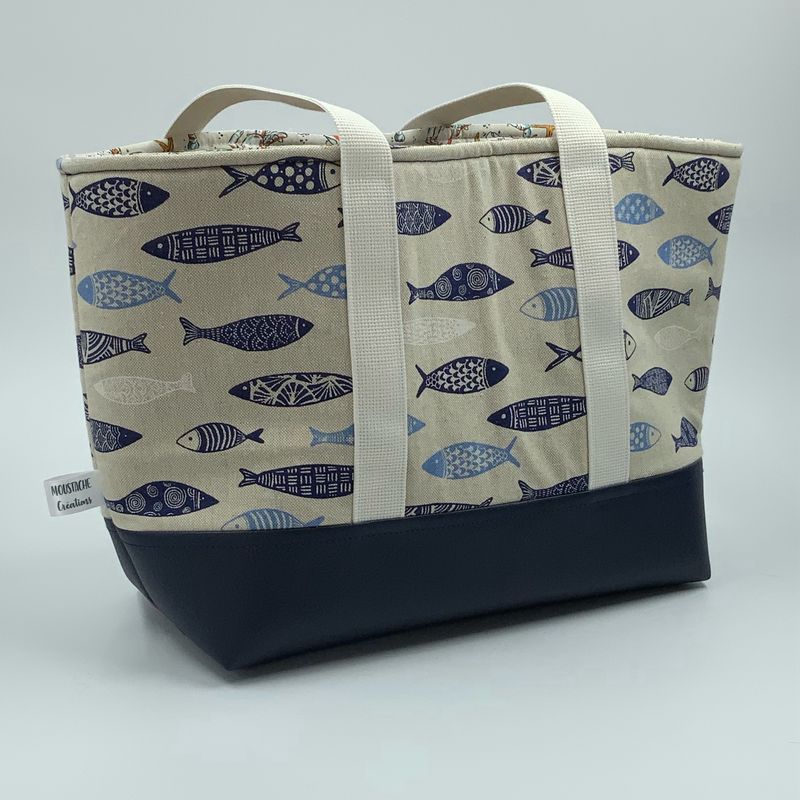 Sac Cabas AURELIE - Sardines Bleu