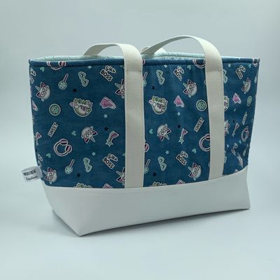 Sac Cabas AURELIE - Kawaii bleu