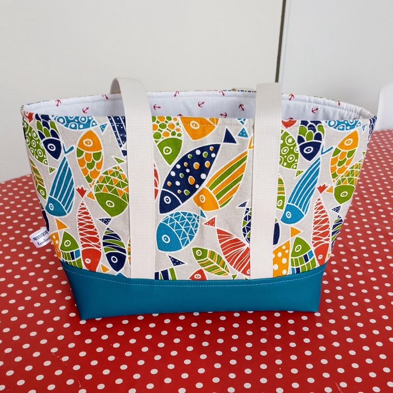 Sac Cabas AURELIE - Poissons Multicolores