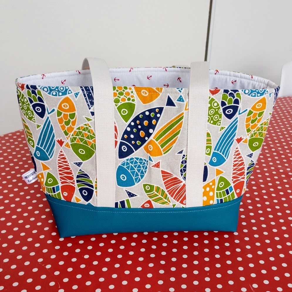 Sac Cabas AURELIE - Poissons Multicolores