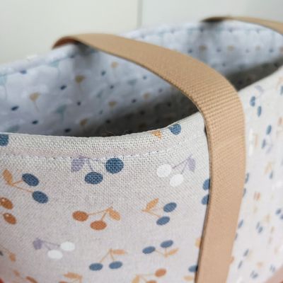 Sac Cabas AURELIE - Cerises bleues