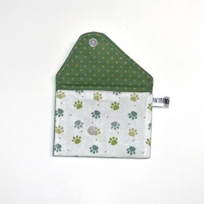 PORTE MONNAIE Valentin (double face) - Patoune jade