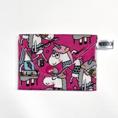 PORTE MONNAIE Valentin (double face) - Rockstar Licorne