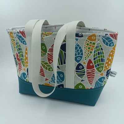 Sac Cabas AURELIE - Poissons Multicolores