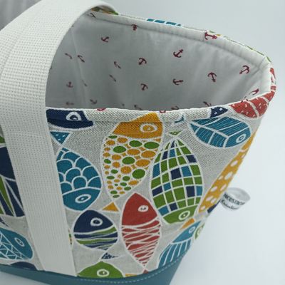 Sac Cabas AURELIE - Poissons Multicolores