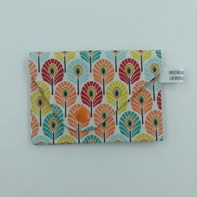 PORTE MONNAIE Valentin (double face) - Peacock Orange