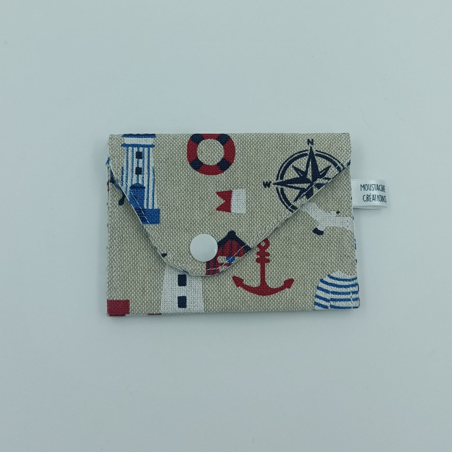 PORTE MONNAIE Valentin (double face) - Marin bleu Rouge