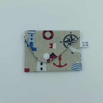 PORTE MONNAIE Valentin (double face) - Marin bleu Rouge PORTE MONNAIE Valentin (double face) - Marin bleu Rouge