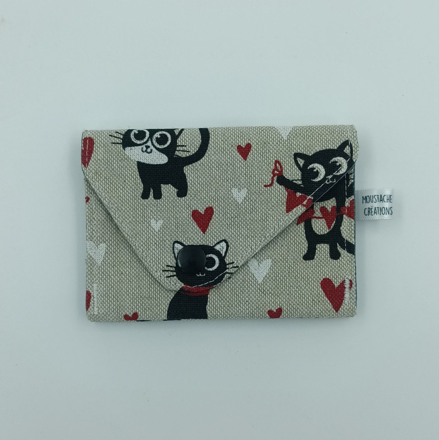 PORTE MONNAIE Valentin (double face) - Chat Love