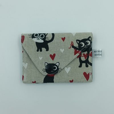 PORTE MONNAIE Valentin (double face) - Chat Love PORTE MONNAIE Valentin (double face) - Chat Love